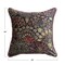 Hello Honey Botanical Print Eyelash Fringe Cotton Velvet Square Pillow, Multicolor Finish